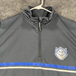 St. Louis Billikens Shirt Pullover Mens Small Gray Long Sleeve 1/4 Zip Champion